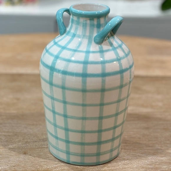 NWT Anthropologie Handpainted Aqua Milos Vase, Small - Picture 3 of 8